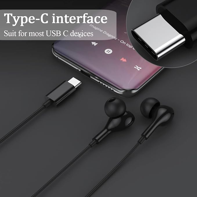 Écouteurs USB C Type C